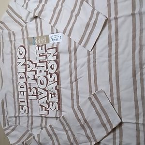 There Abouts long sleeve shirt 10/12 husky boys 60% cotton 40% polyester holiday